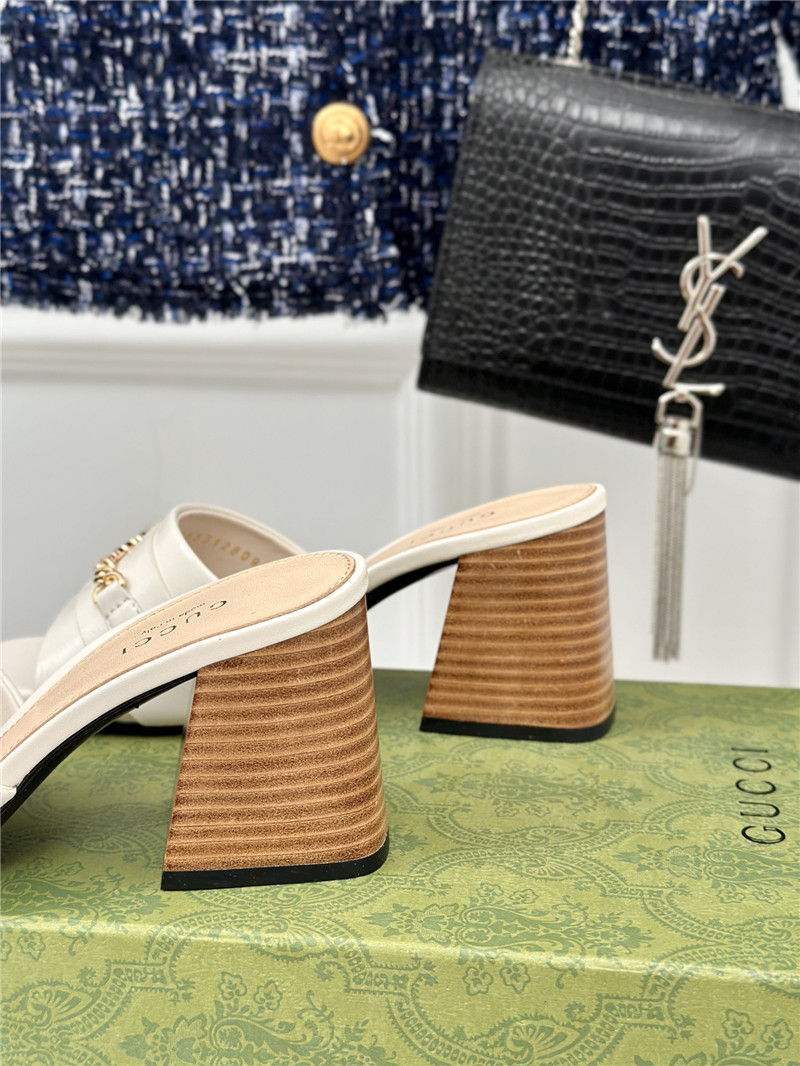 Gvc*1 signoria leather slide sandal white