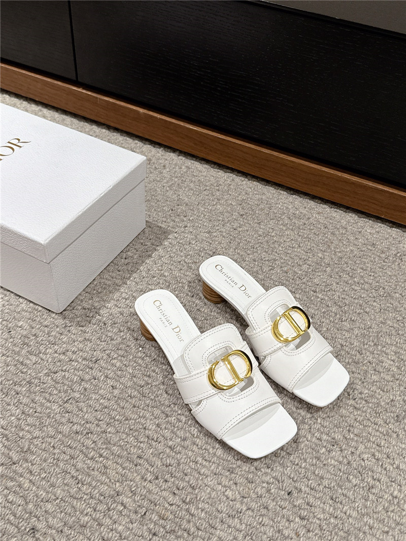 D10r 30 montaigne heeled slide white