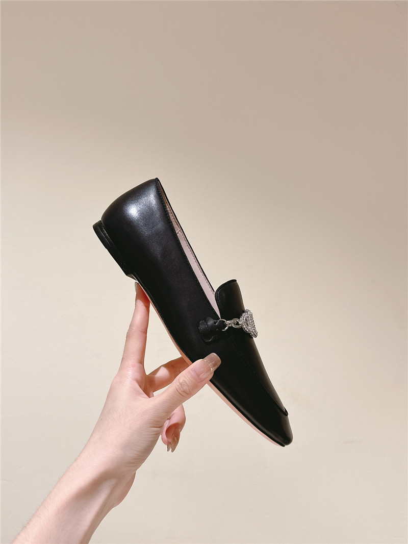 Roger Vivier Embellished Leather Loafers in Black