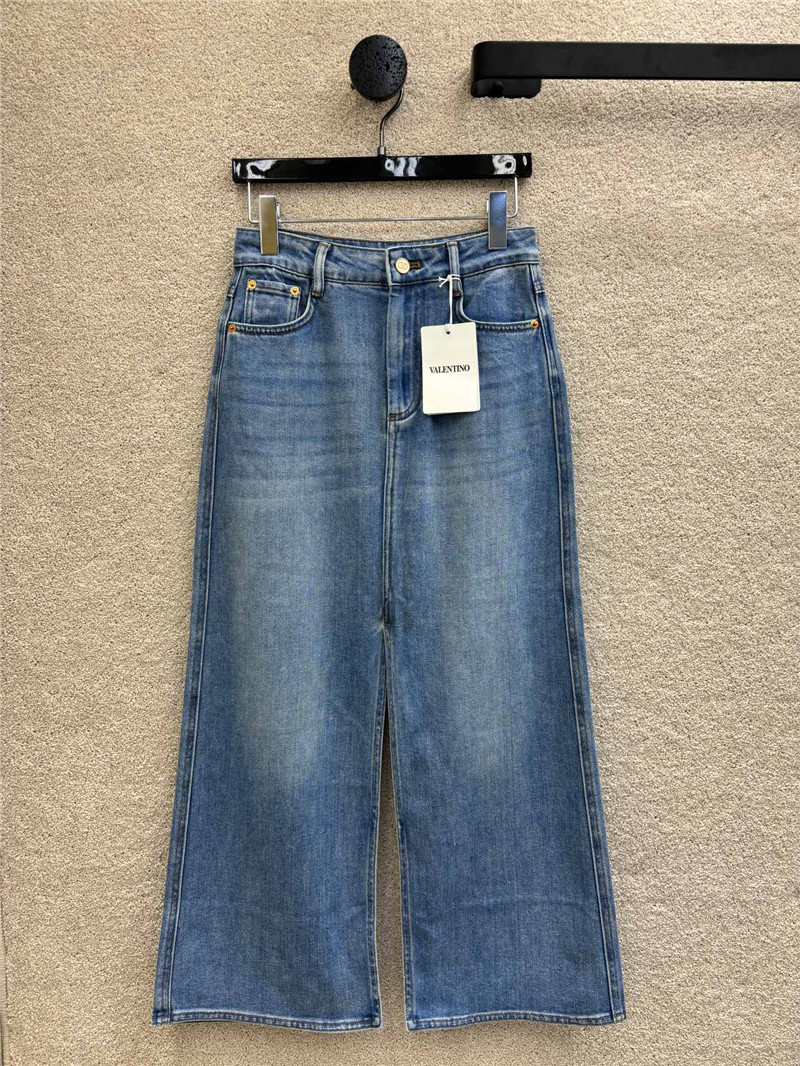 Va1e*ntin0 double v pocket denim skirt replica designer clothes