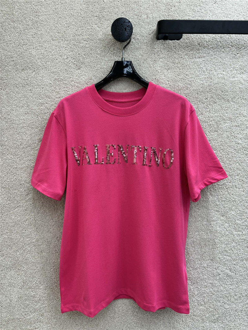 Va1e*ntin0 letter sequin t-shirt replica d&g clothing
