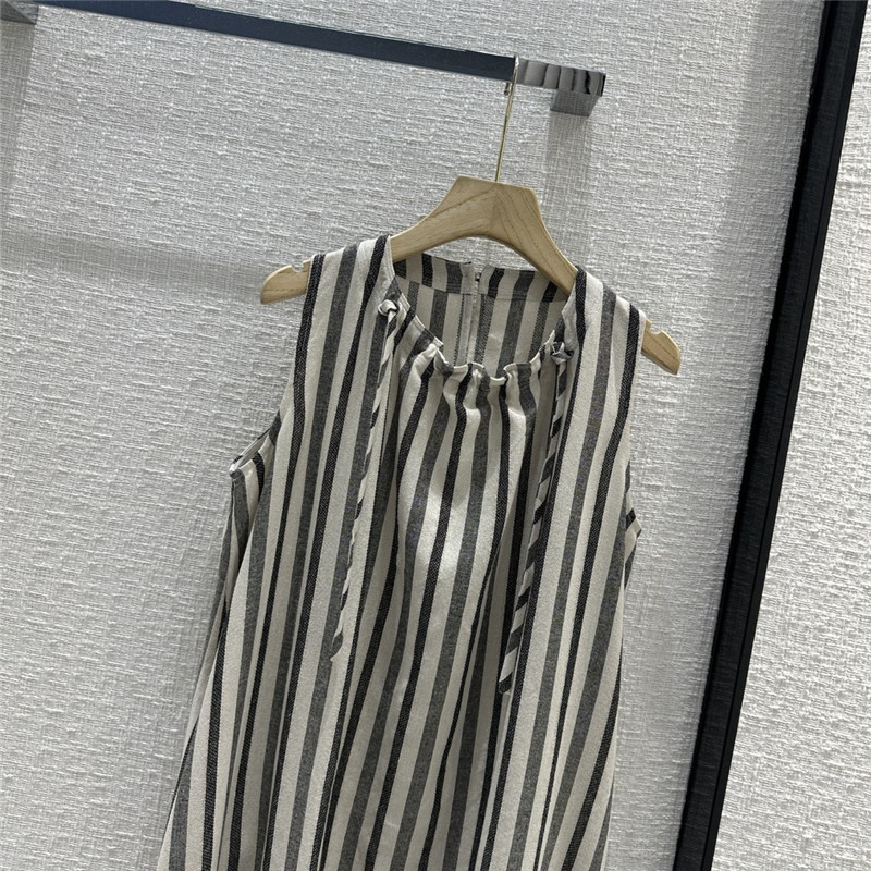 The R0w round neck striped vest dress replica d&g clothing