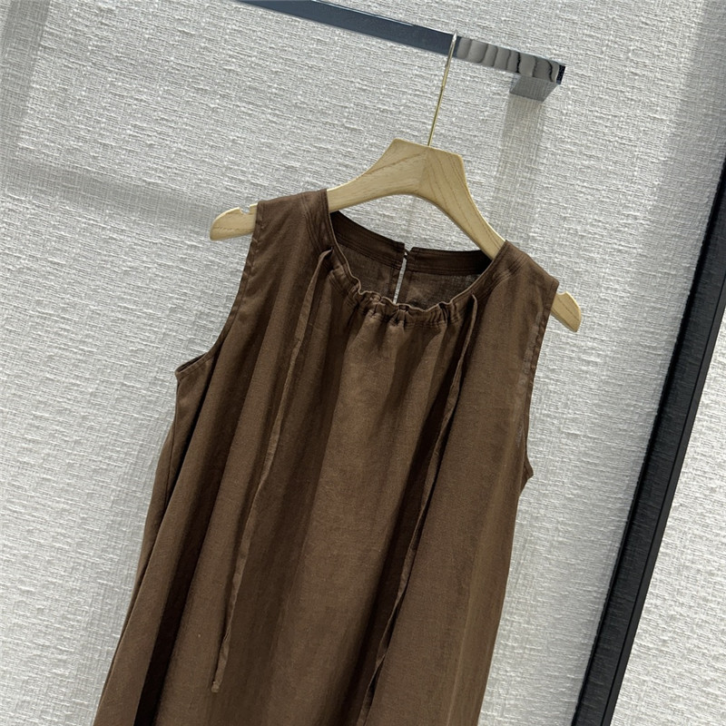 The R0w round neck striped vest dress replica d&g clothing