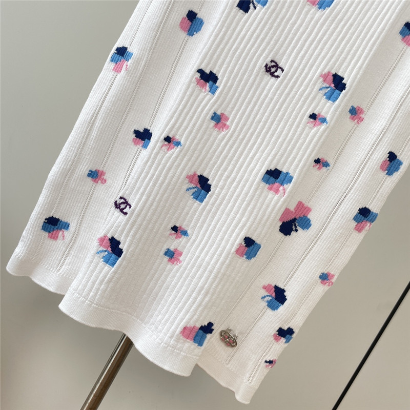 Ch**el cable knitted jacquard vest replica clothes