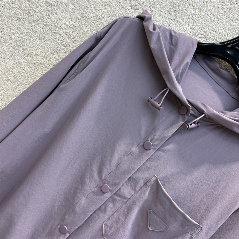 Pra*a hooded trench shirt replica d&g clothing