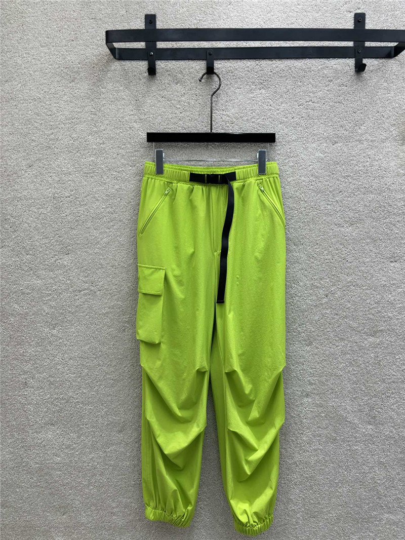 Pra*a functional buckle cuff casual pants replica clothing