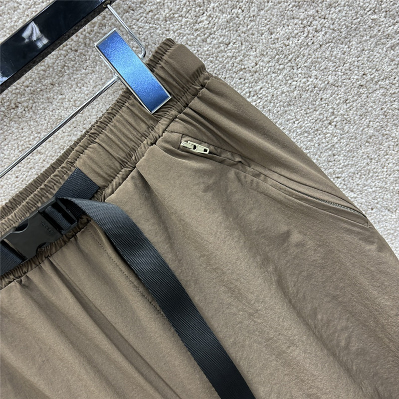 Pra*a functional buckle cuff casual pants replica clothing