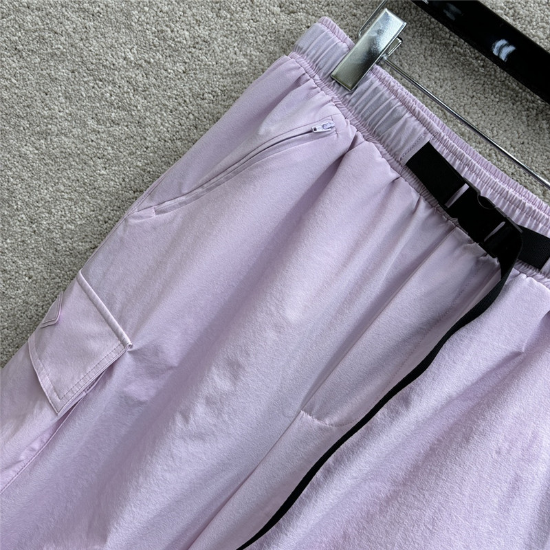 Pra*a functional buckle cuff casual pants replica clothing