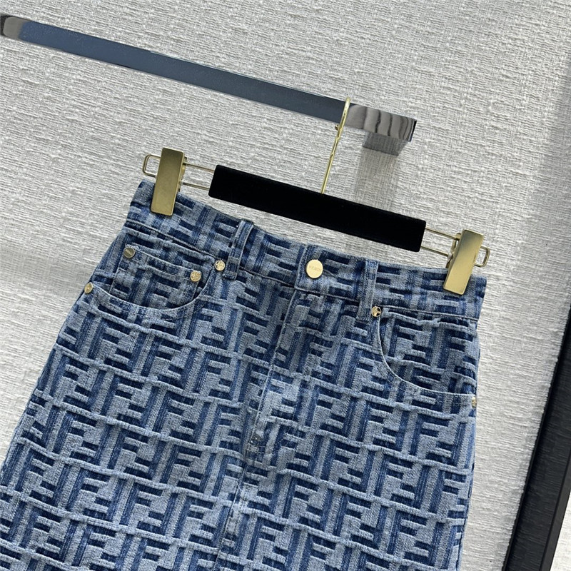 F**di denim skirt cheap replica designer clothes