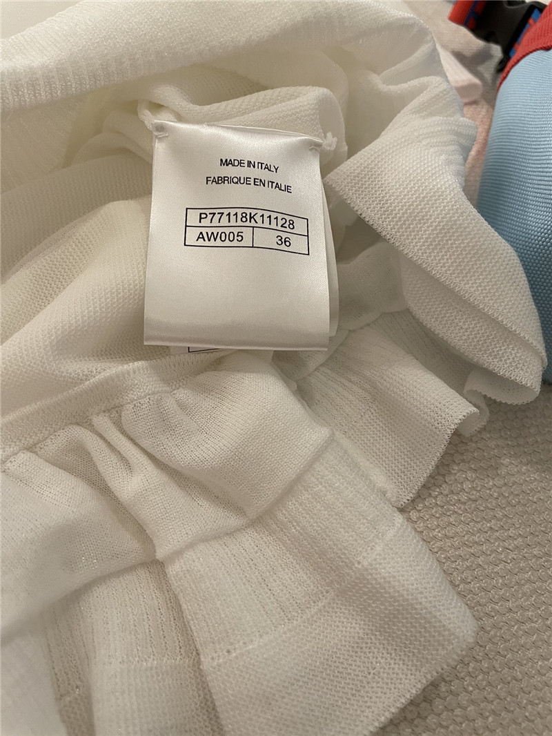 Ch**el ruffle design short sleeves replica designer clothes