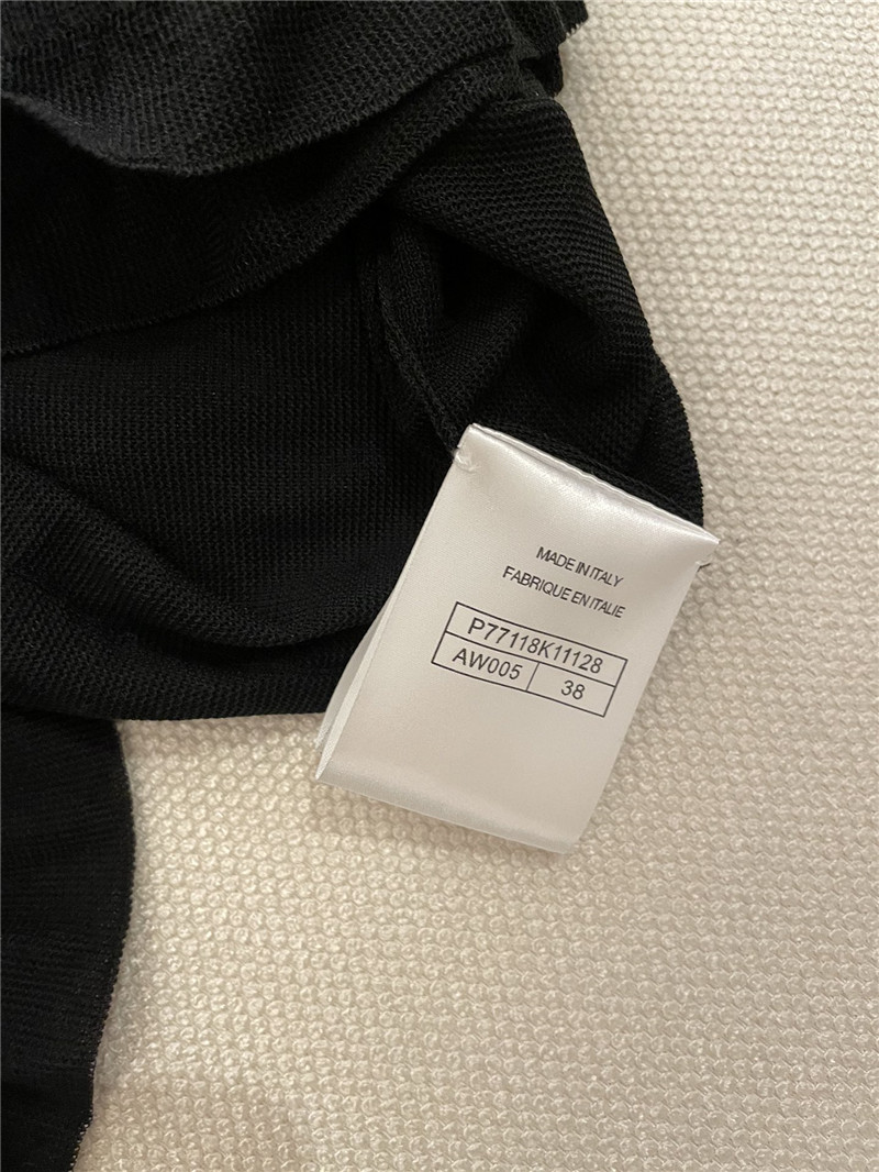 Ch**el ruffle design short sleeves replica designer clothes