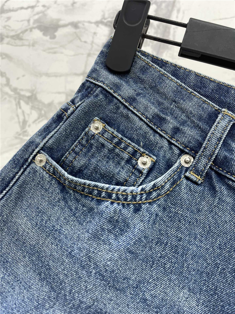 Pra*a high waist washed denim shorts replica d&g clothing