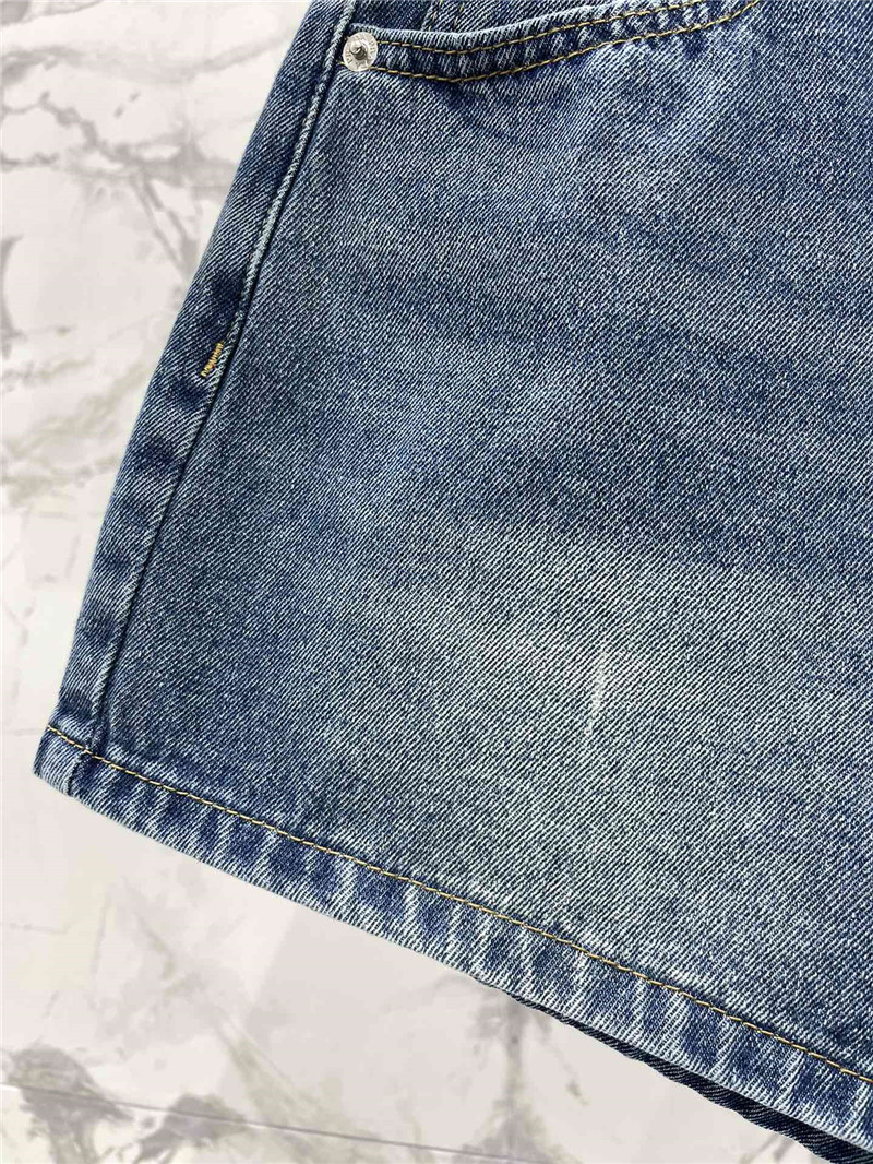 Pra*a high waist washed denim shorts replica d&g clothing