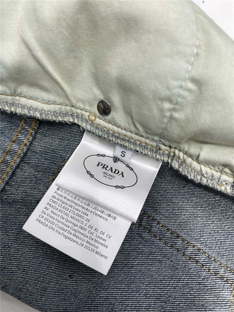 Pra*a high waist washed denim shorts replica d&g clothing