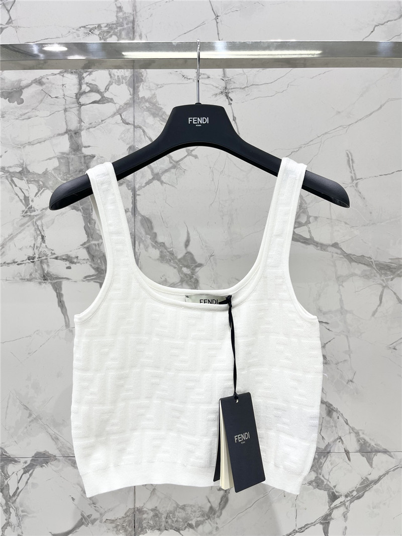 F**di double f letter knitted vest replicas clothes