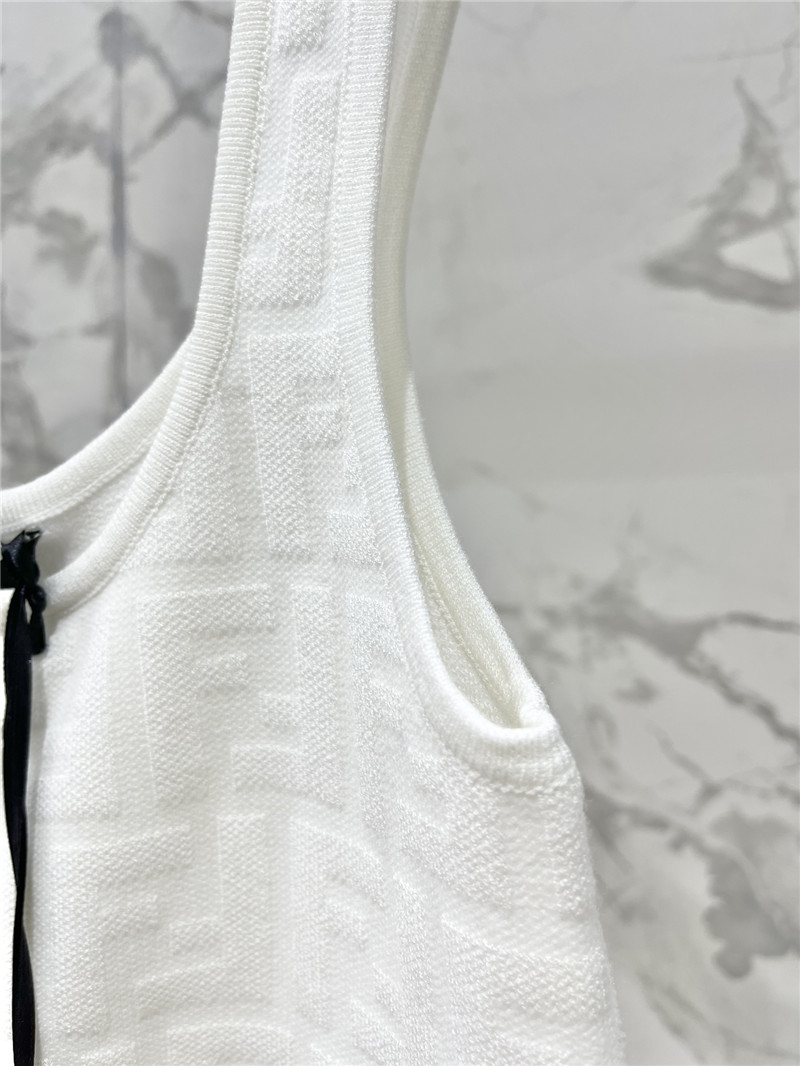 F**di double f letter knitted vest replicas clothes