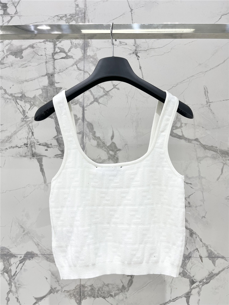 F**di double f letter knitted vest replicas clothes