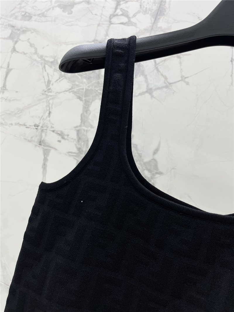 F**di double f letter knitted vest replicas clothes