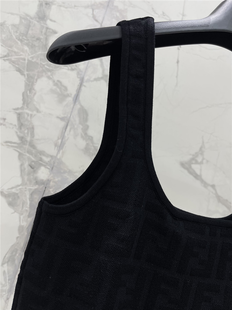 F**di double f letter knitted vest replicas clothes