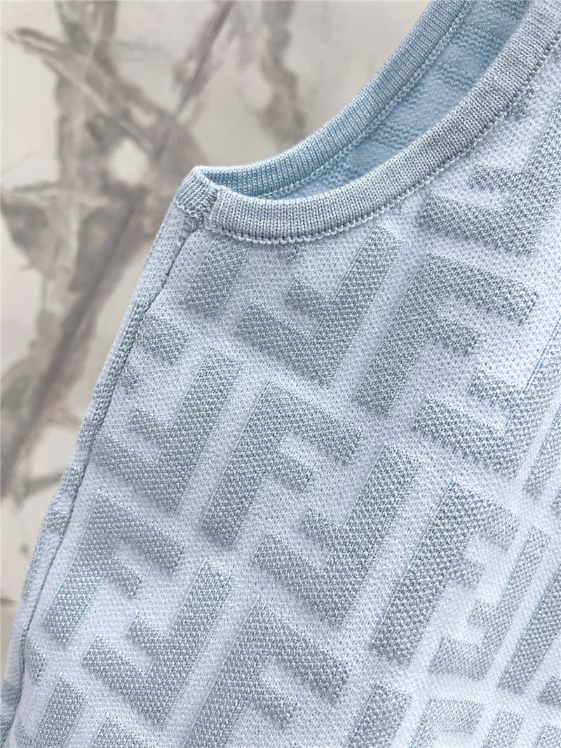 F**di double f letter knitted vest replicas clothes
