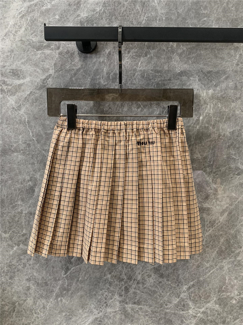 M1um1u plaid pleated skirt replica d&g clothing