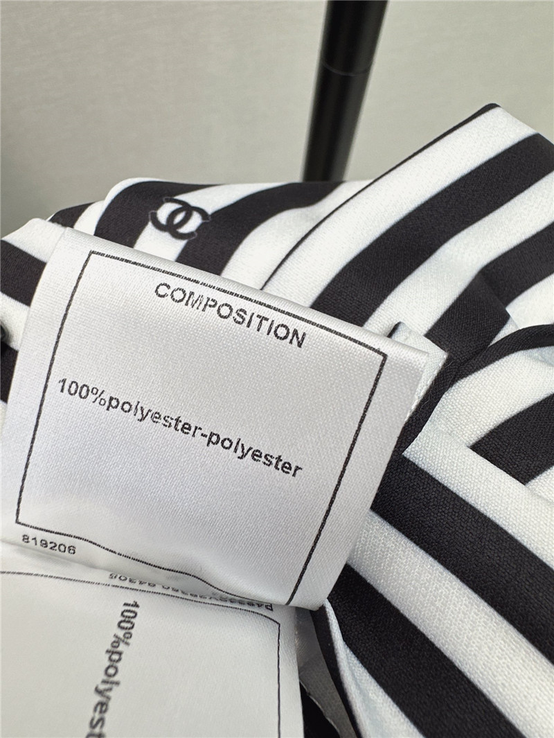 Ch**el printed striped straight pants replica clothing