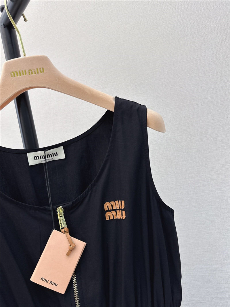 M1um1u zipper waist vest dress replica clothes