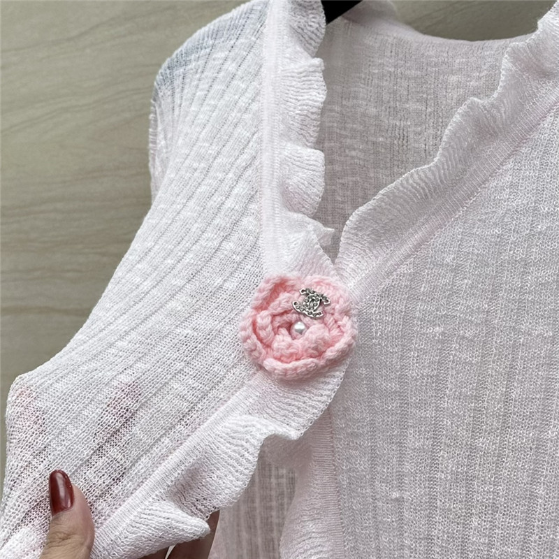 Ch**el knitted cardigan + vest set replica clothes