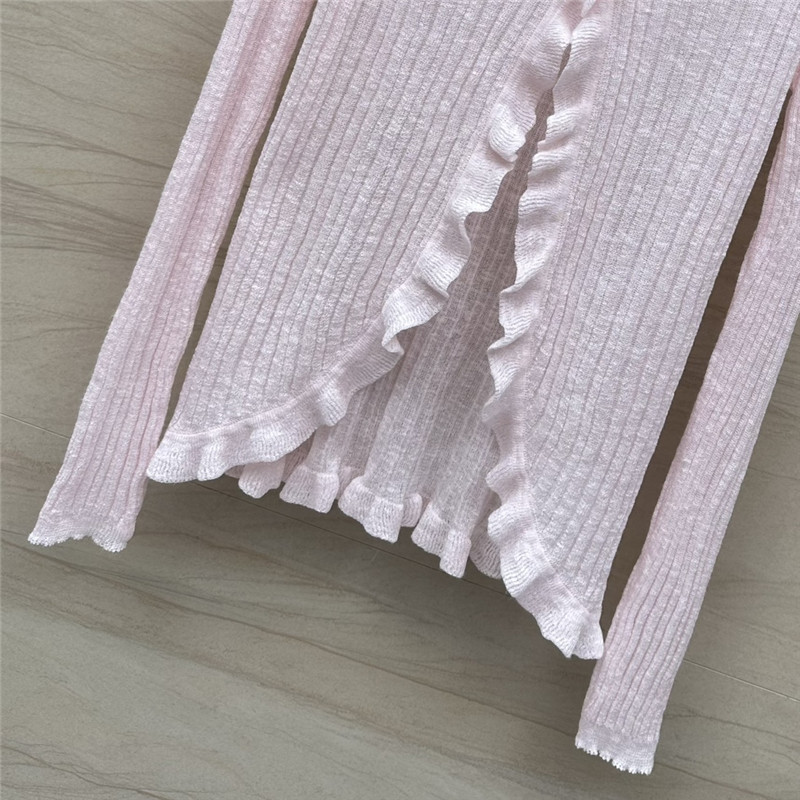 Ch**el knitted cardigan + vest set replica clothes