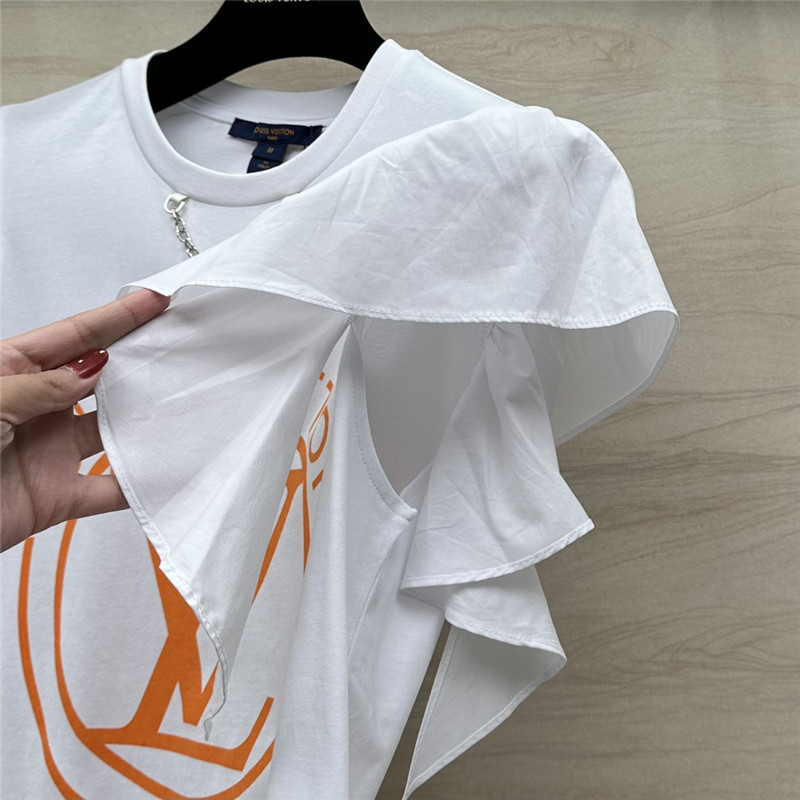 l0vis Vvtt0n women flocked lv t-shirt