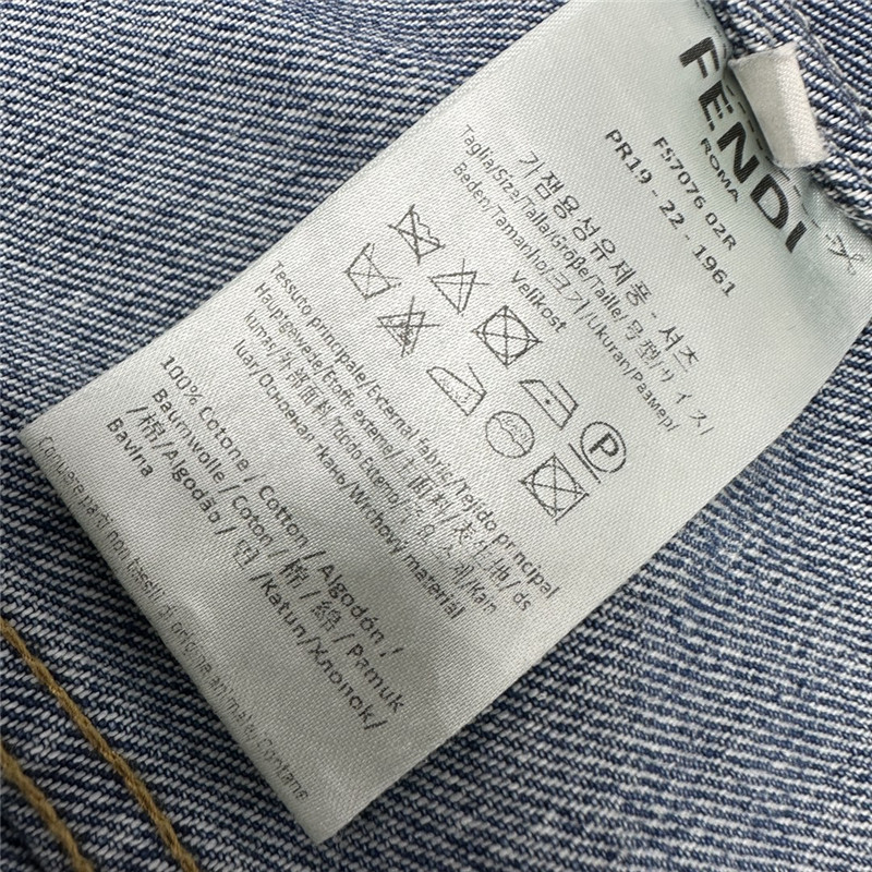 F**di patchwork leather denim jacket replica clothing sites