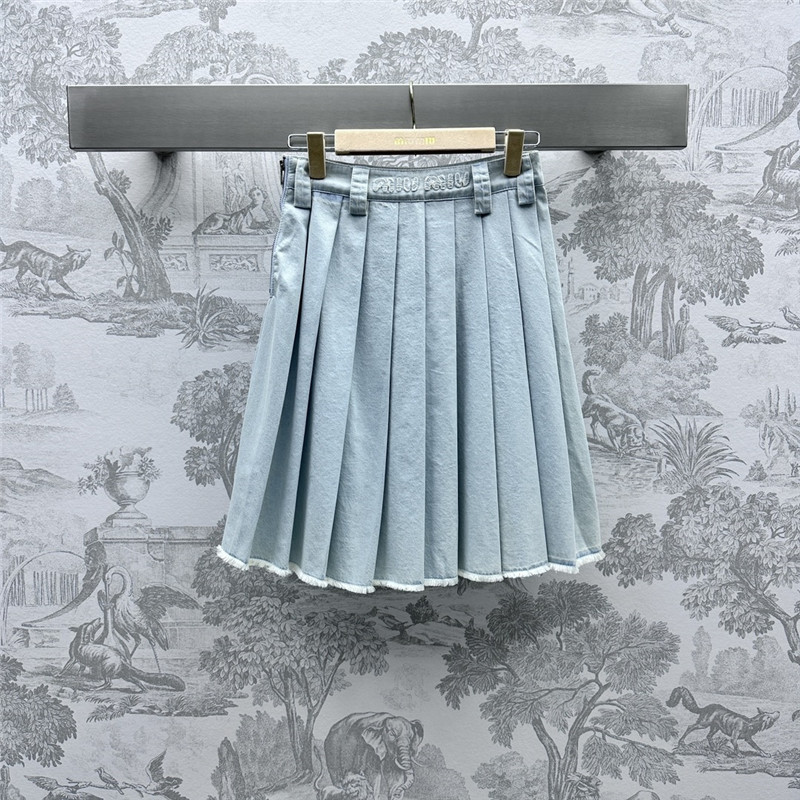 M1um1u embroidered denim skirt replica d&g clothing