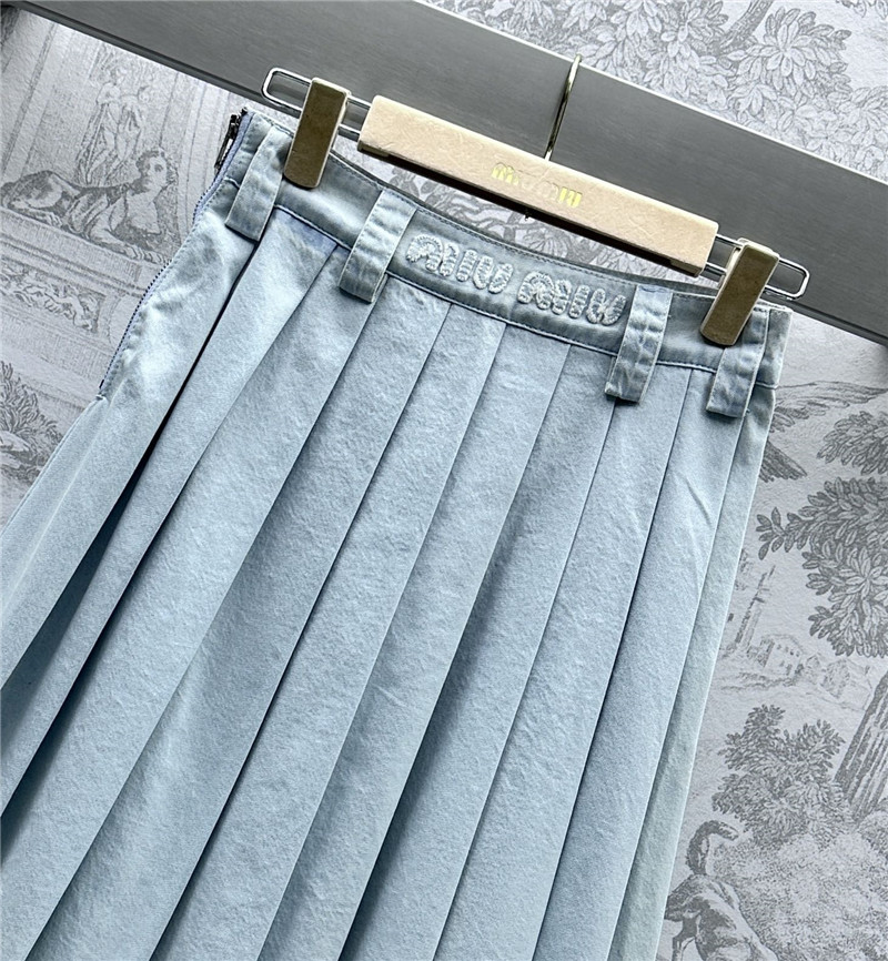 M1um1u embroidered denim skirt replica d&g clothing