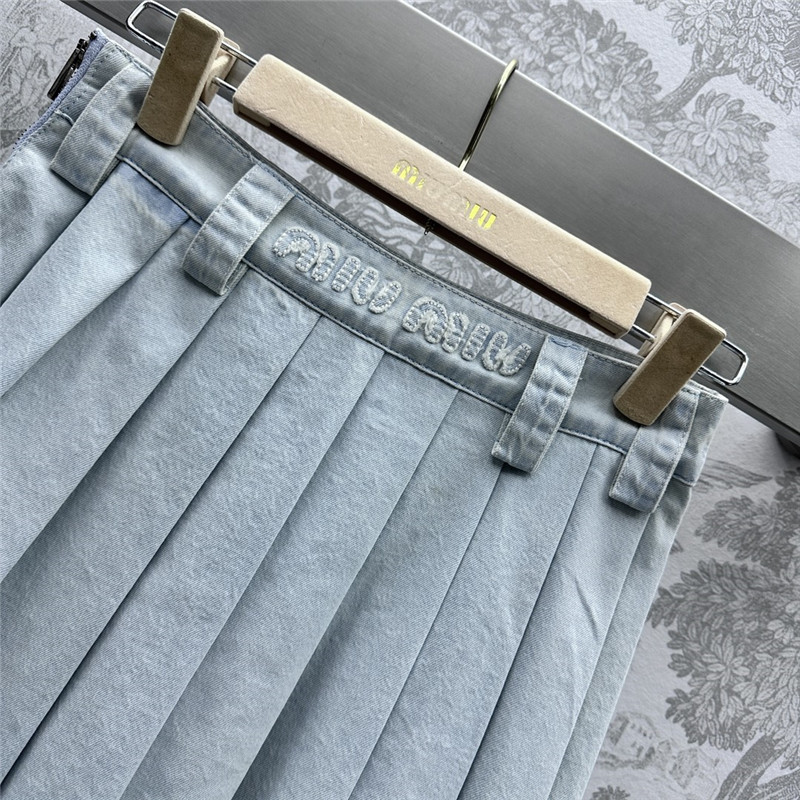 M1um1u embroidered denim skirt replica d&g clothing