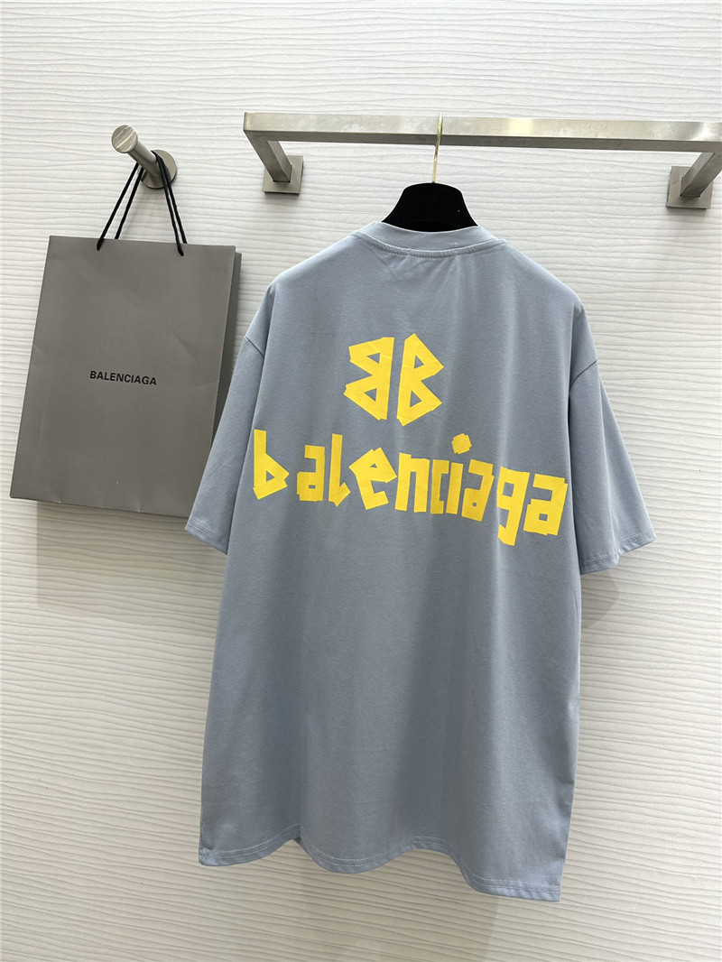 Ba1en*iaga tape haze blue short sleeve t-shirt replica clothes