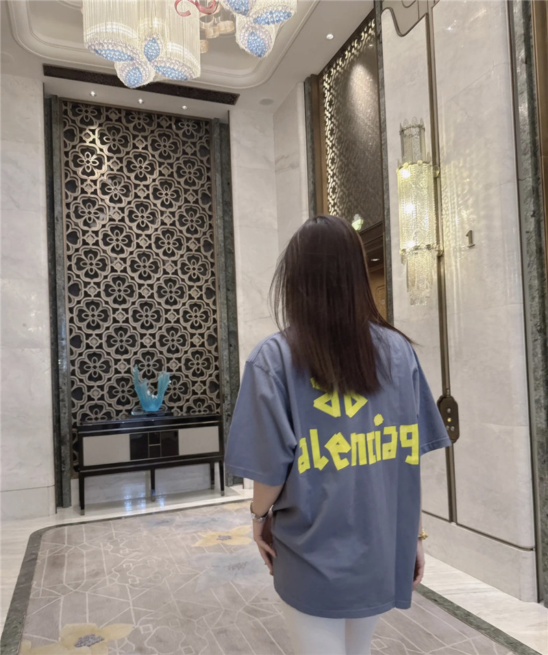 Ba1en*iaga tape haze blue short sleeve t-shirt replica clothes