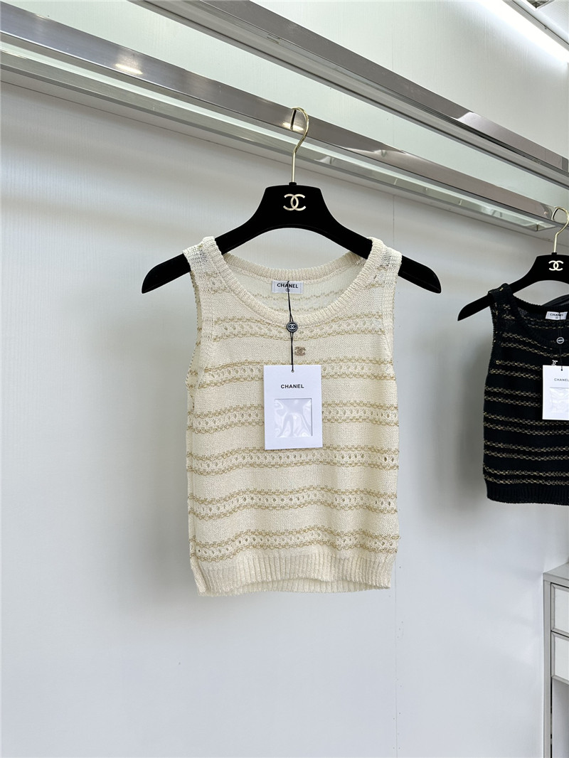 Ch**el hollow knit vest replica designer clothes