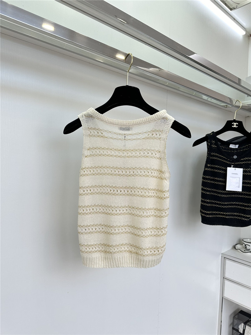 Ch**el hollow knit vest replica designer clothes