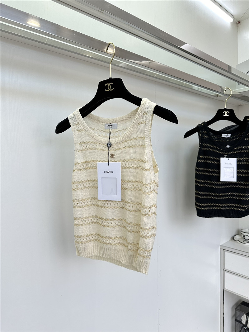 Ch**el hollow knit vest replica designer clothes