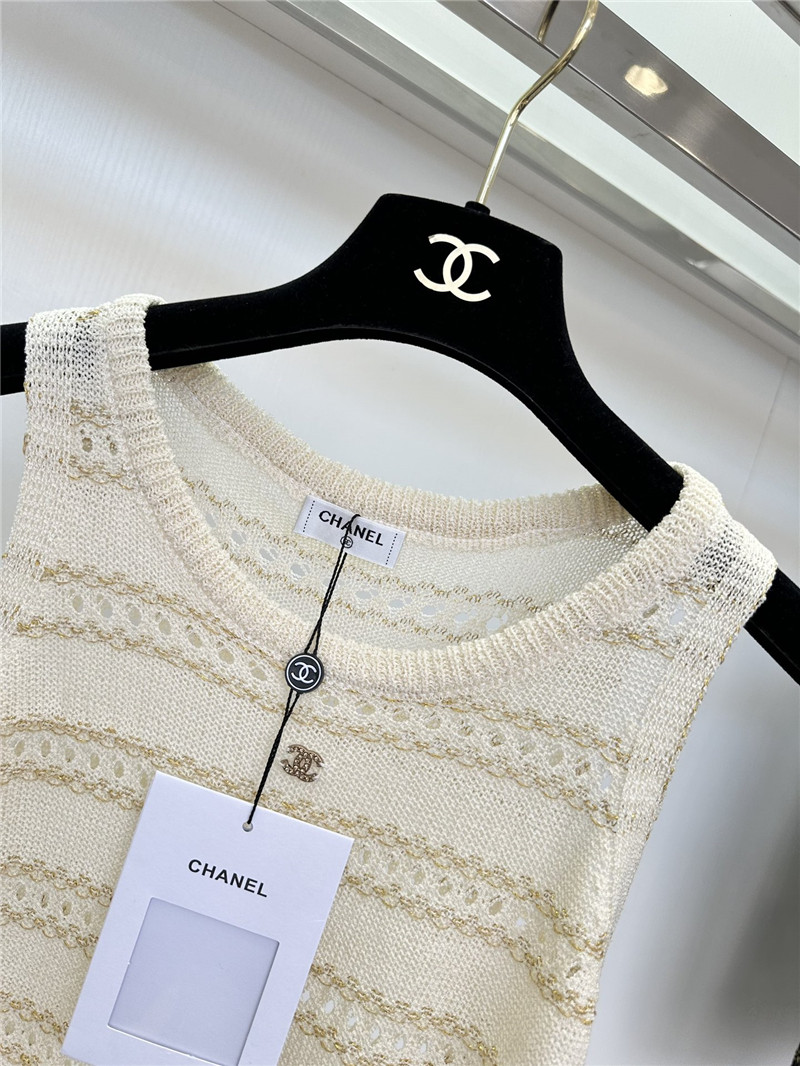 Ch**el hollow knit vest replica designer clothes