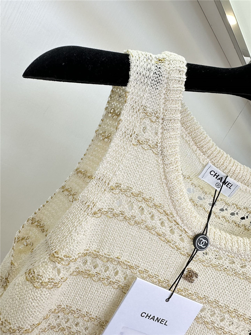 Ch**el hollow knit vest replica designer clothes