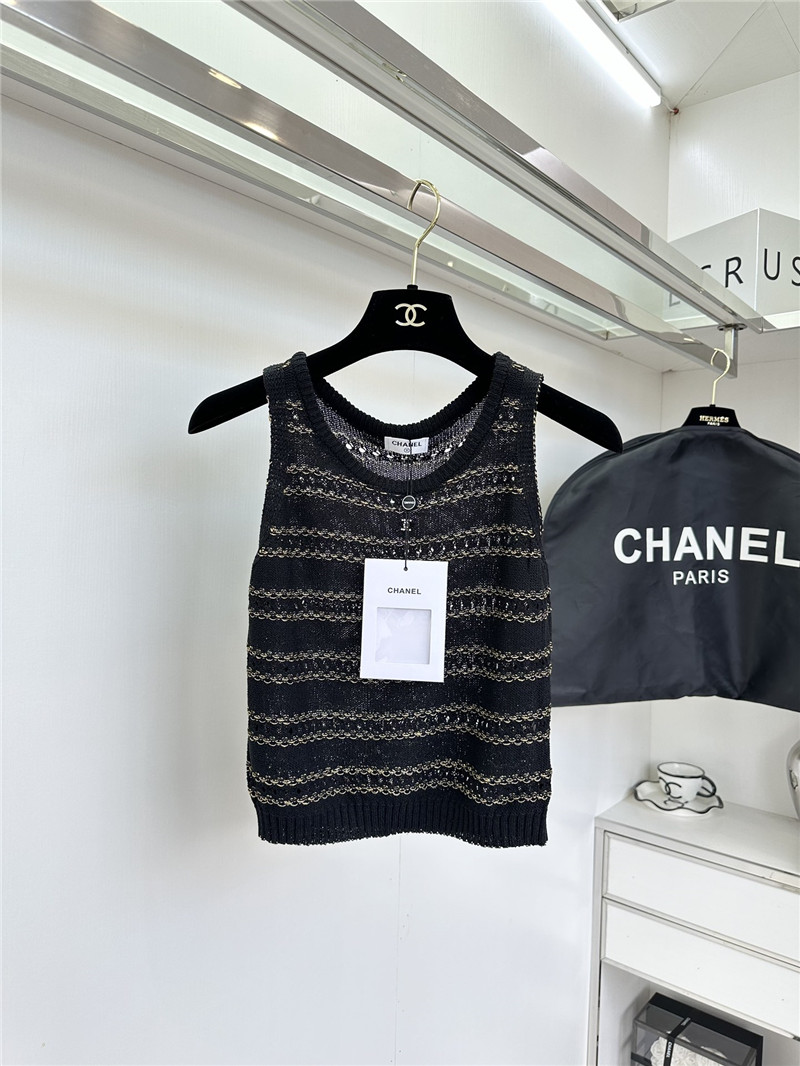 Ch**el hollow knit vest replica designer clothes
