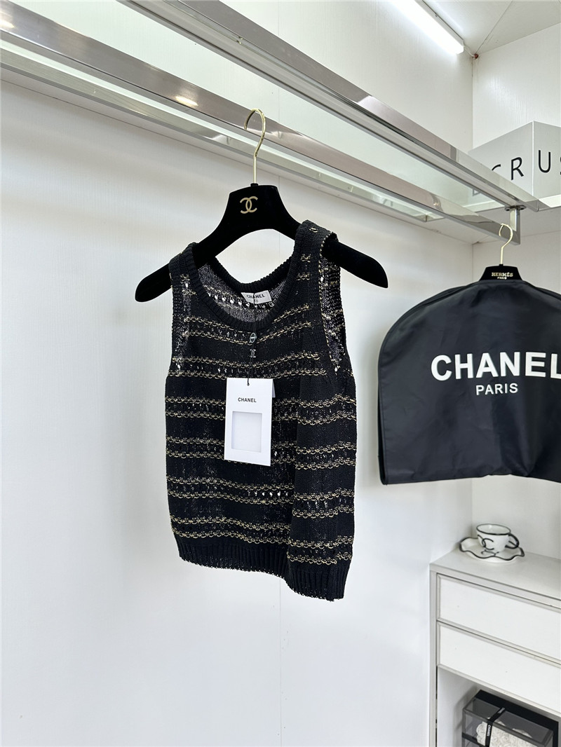 Ch**el hollow knit vest replica designer clothes