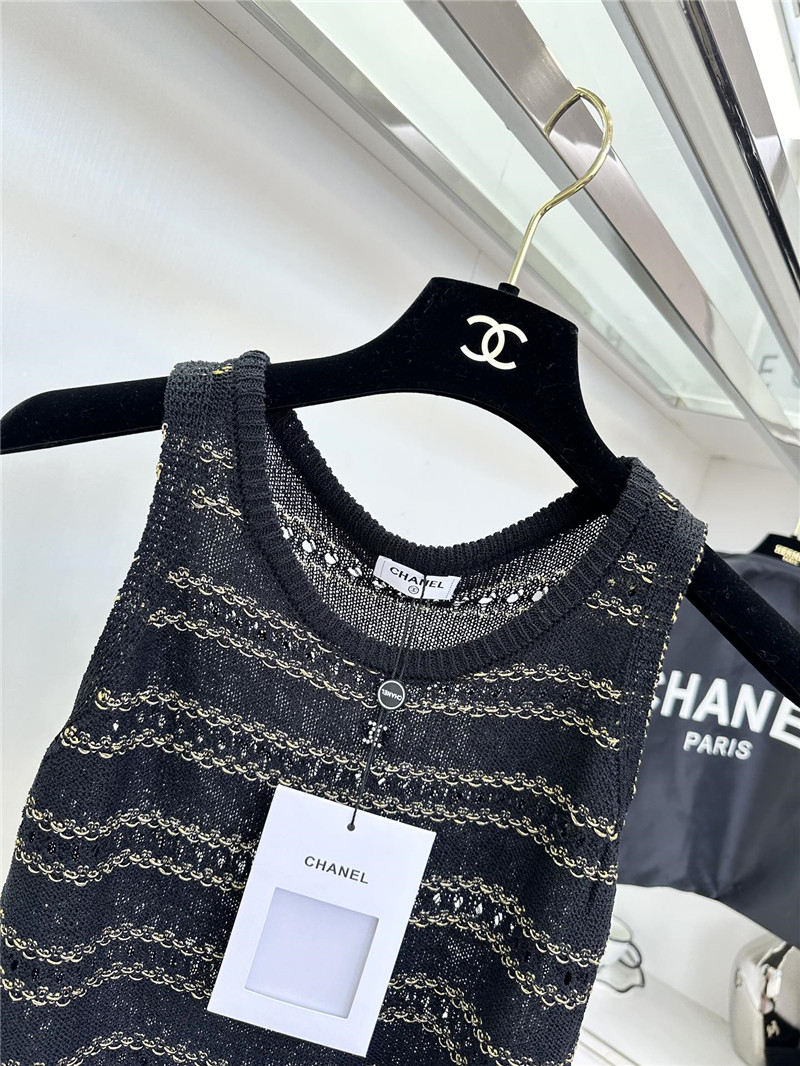 Ch**el hollow knit vest replica designer clothes
