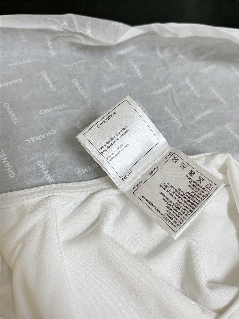 Ch**el one-shoulder swimsuit replica designer clothes