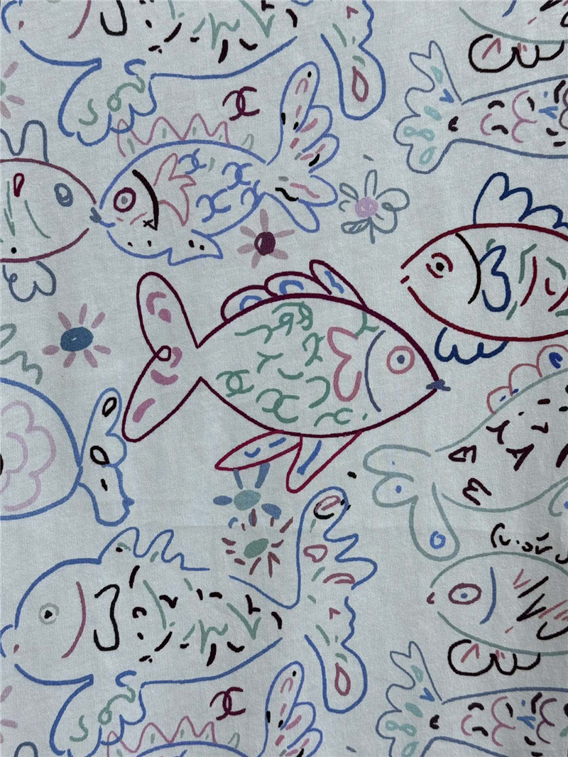 Ch**el painted print t-shirt replica designer clothing websites