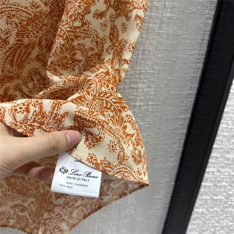 L0r0 P1ana oil painting flower silk flying sleeve shirt replica clothes