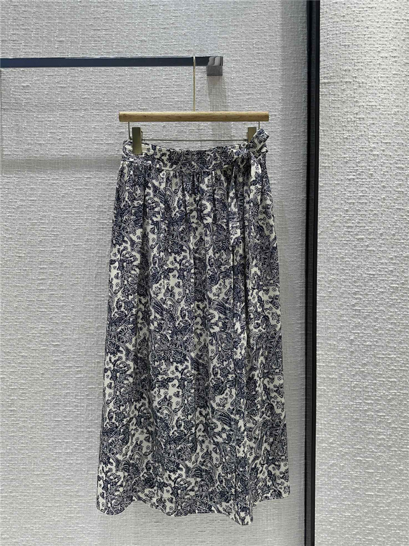 L0r0 P1ana oil painting flower silk lace long skirt replica clothing