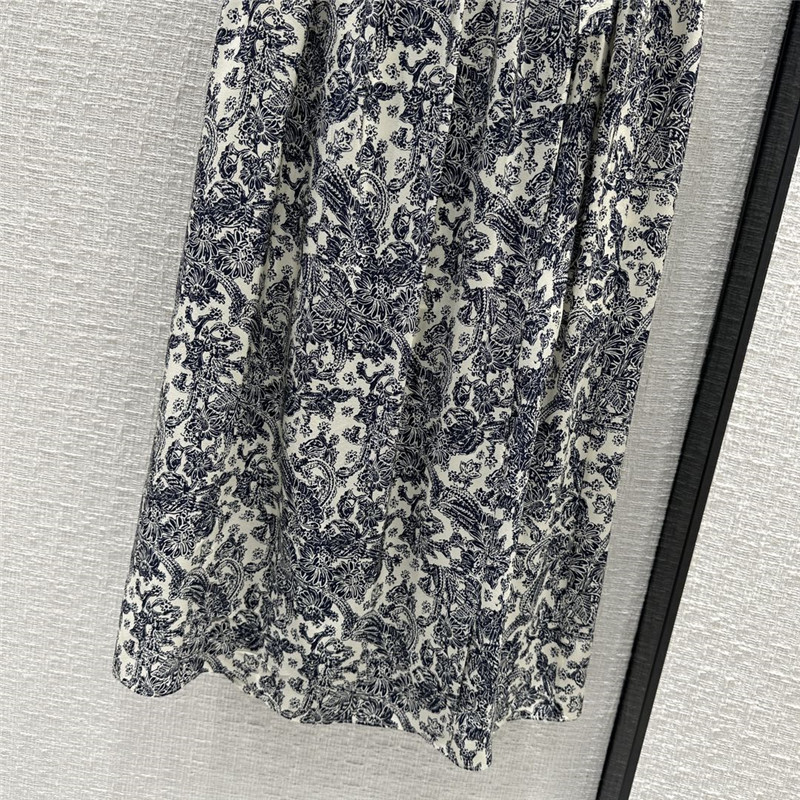 L0r0 P1ana oil painting flower silk lace long skirt replica clothing