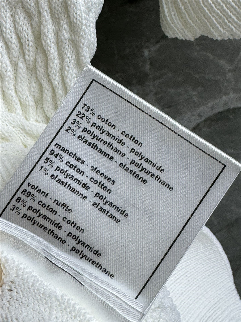 Ch**el ruffled knit top replica clothing